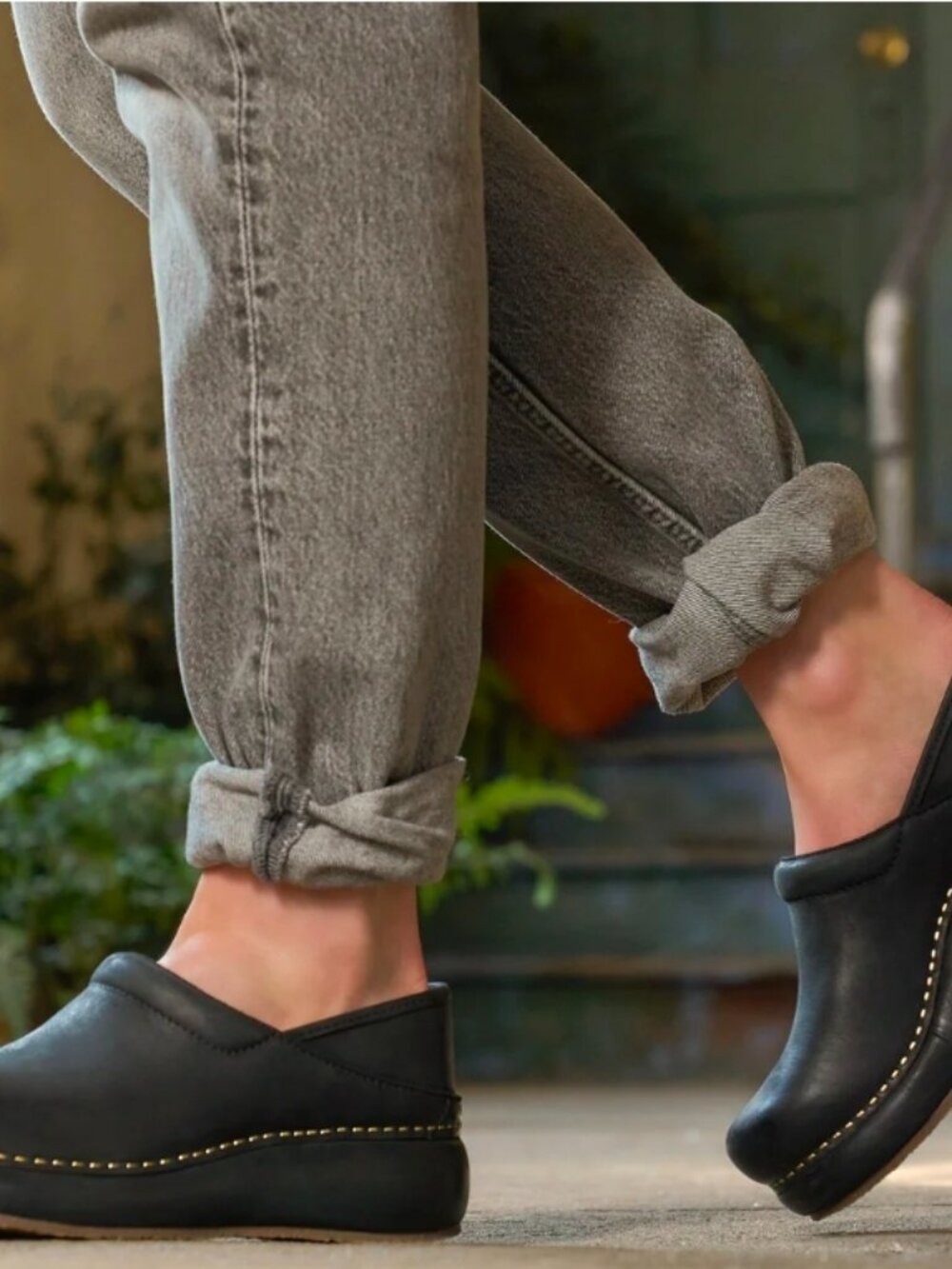 Dansko Platform Pro Black Burnished  Leather Clog Women's Sizes NEW Comfort